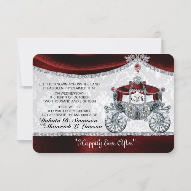 Reserva La Fecha Royal Fairytale Save the Date (Anverso)