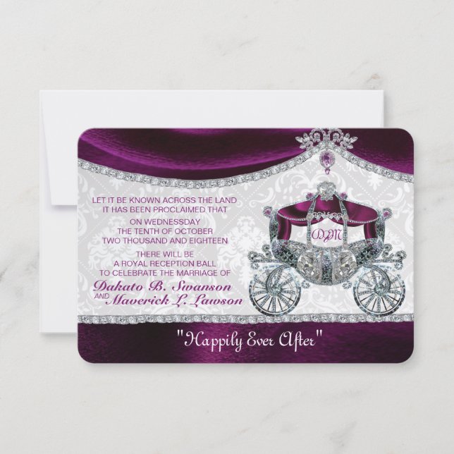 Reserva La Fecha Royal Fairytale Save the Date (Anverso)