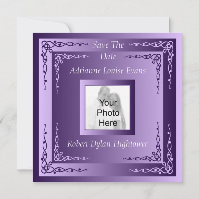 Reserva La Fecha Royal Plum Elegance I (Anverso)