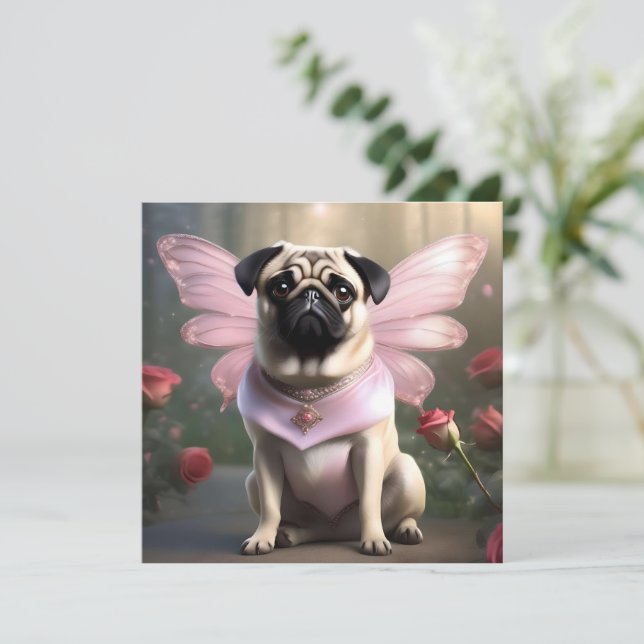 Reserva La Fecha Royal Pug: El hada princesa de los reinos encantad (Anverso de pie)