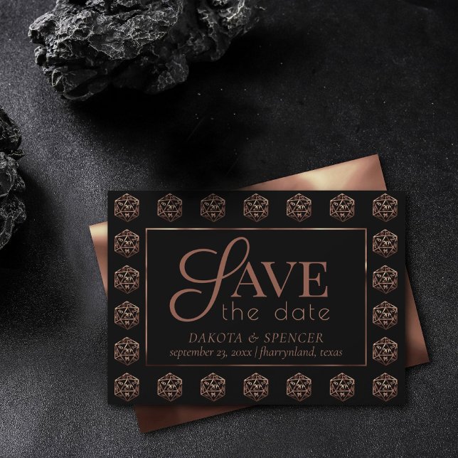 Reserva La Fecha RPG Dice | Jugador de tablero de cobre de la vieja (Subido por el creador)