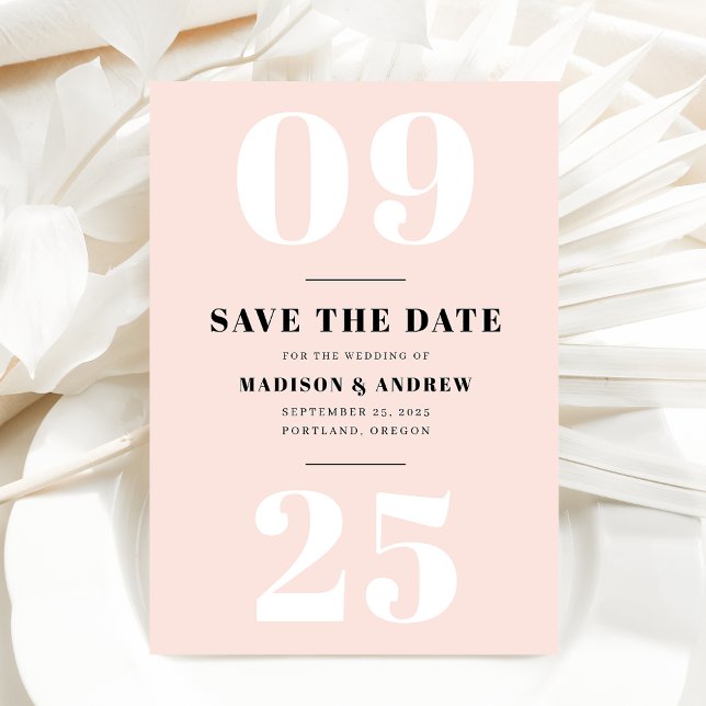 Reserva La Fecha Rubor Bold Typography Save the Date (Subido por el creador)