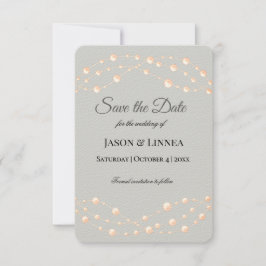 Reserva La Fecha Rubor de marfil moderno Boda neutral de Pearl romá