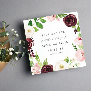 Reserva La Fecha Rubor Romance Square Save the Date Card