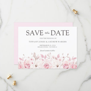 Reserva La Fecha Rubor Watercolor Floral Elegante Wedding