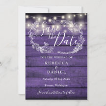 Rusple Purple Wood String ilumina a Boda floral