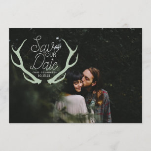 Reserva La Fecha Rustic Antler Save the Date