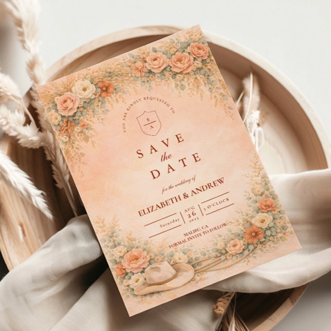 Reserva La Fecha Rustic Cowgirl Garden Arch Wedding (Subido por el creador)
