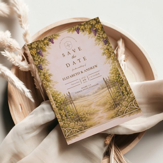 Reserva La Fecha Rustic Grape Garden Countryside Wedding (Subido por el creador)