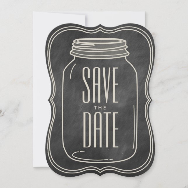 RESERVA LA FECHA RUSTIC MASON JAR | SAVE THE DATE (Anverso)