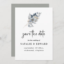 Reserva La Fecha rustic watercolor illustration floral arrangement