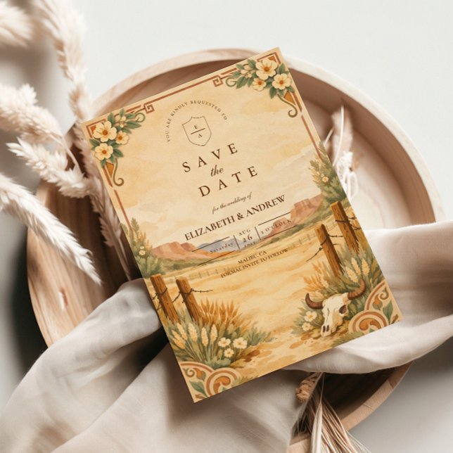 Reserva La Fecha Rustic Western Desert Wedding (Subido por el creador)