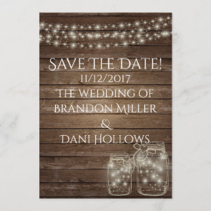Reserva La Fecha Rustic Wood Save The Date