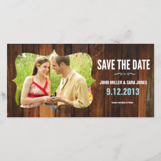 Reserva La Fecha Rustic Wood Save The Date