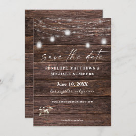 Reserva La Fecha Rústica respiratoria del bebé salva la fecha