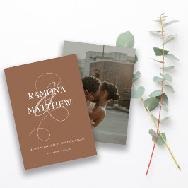 Reserva La Fecha Rústica Terracota Foto Ampersa y Salven la Fecha