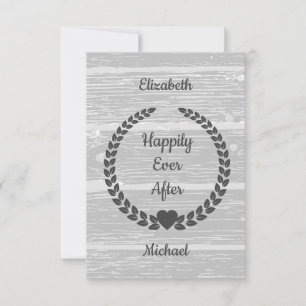 Reserva La Fecha Rústica Wreath Wood Gray Feliz Nunca Después Del E