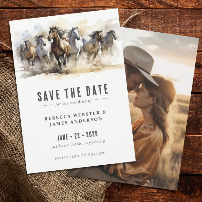 Reserva La Fecha Rústico Boda de fotos del Rancho de Caballos Salva (Subido por el creador)