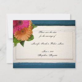 Reserva La Fecha Rústico país pintado de marsopas salvan la fecha