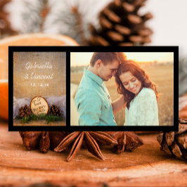 Reserva La Fecha Rústico Pina Boda de Woodland Salva la Fecha