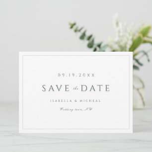 Reserva La Fecha Sage Green Modern Classy Luxury Save The Date