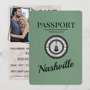 Reserva La Fecha Sage Green Nashville Passport Save The Date