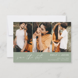 Reserva La Fecha Sage Green QR Code Modern Save the Date Elegant