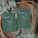 Reserva La Fecha Sage Green White Simple Boda Moderno<br><div class="desc">Sage Green White Simple Wedding Moderno Guardar la fecha Ver la colección coincidente y la invitación a la boda en nuestro nicho y tienda</div>