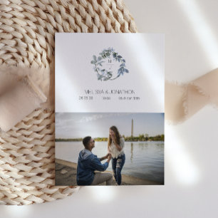 Reserva La Fecha Sage Silver Green Floral Añadir imagen Guardar la