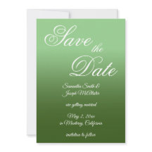 Sage y Forest Green Ombre Escritura Elegante