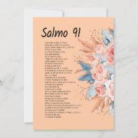 Salmos 91, versículo de la Biblia con hermosas flo