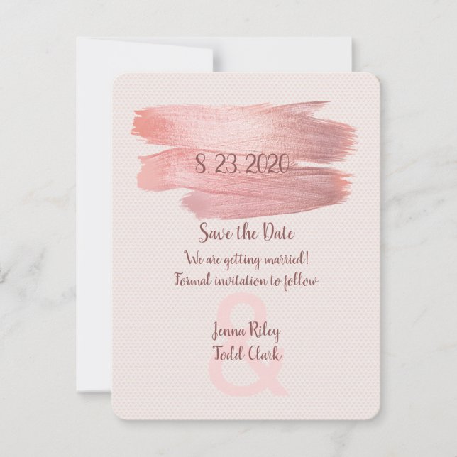 Reserva La Fecha Salpicar de pintura para Save the Date (Anverso)