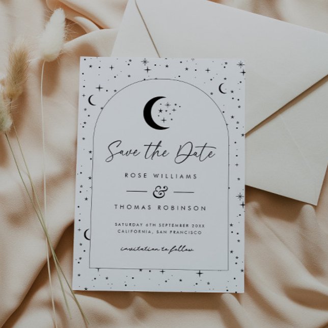 Reserva La Fecha Salva la Fecha Celestial Arqueado (Zazzle Celestial Arched Save The Date )