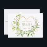 Reserva La Fecha Salva la Fecha Corazón<br><div class="desc">Anuncia la fecha de tu boda con estilo con esta hermosa tarjeta con corazón de acuarela enmarcado en oro con follaje. (Imagen de mariadetorosarinda en Freepik). La tarjeta es fácil de personalizar con tus palabras, fuente y color de fuente. ¿No es exactamente lo que estás buscando? Todos nuestros productos pueden...</div>