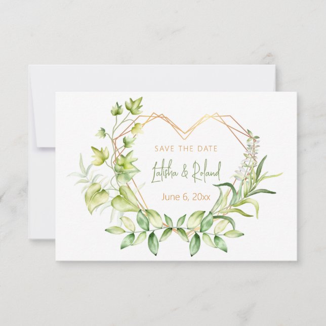 Reserva La Fecha Salva la Fecha Corazón (Anverso)