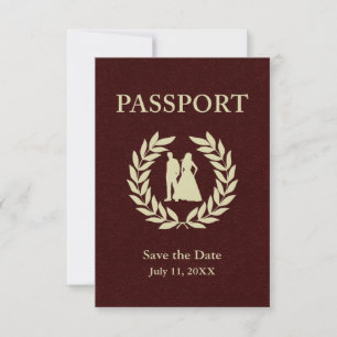 Reserva La Fecha salva la fecha pasaporte de boda