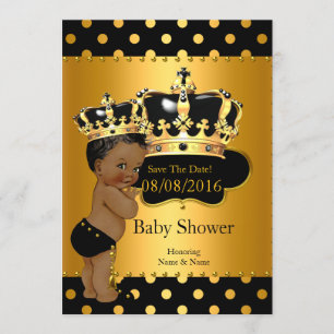 Reserva La Fecha Salvar la fecha de la etnia Baby Shower Prince