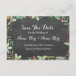 Reserva La Fecha Salve La Fecha Chalk Rustic Windays Holiday Berrie