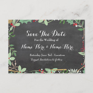 Reserva La Fecha Salve La Fecha Chalk Rustic Windays Holiday Berrie