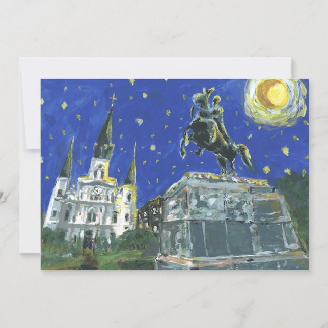 Reserva La Fecha Salven fecha, Jackson Square, French Quarter Card (Anverso)