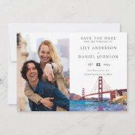 Reserva La Fecha San Francisco Watercolor Photo Wedding