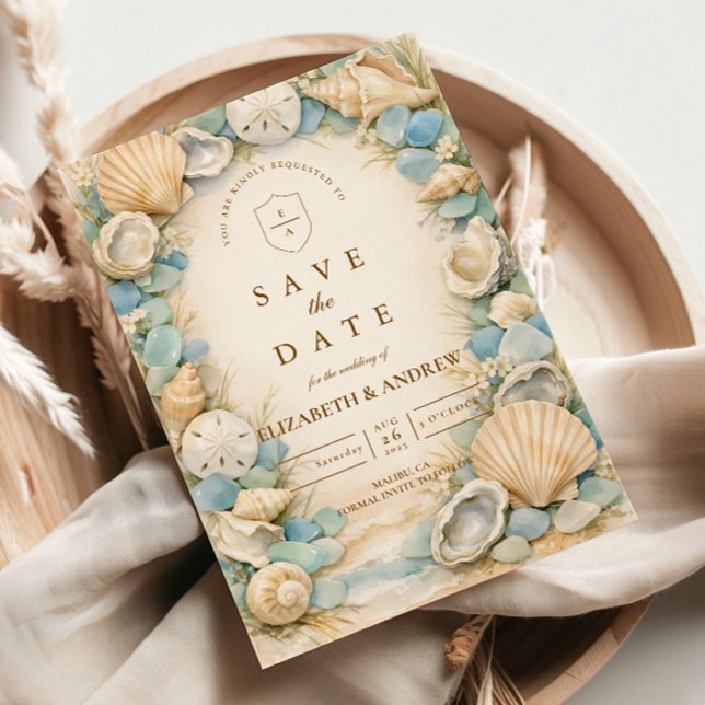Reserva La Fecha Sandy Shore Seashell Wedding (Subido por el creador)