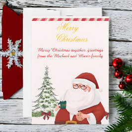 Reserva La Fecha `Santa Claus Christmas Greeting Card