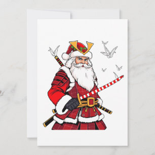 Reserva La Fecha Santa Navidades Santa Claus Arte Japonés Samurai