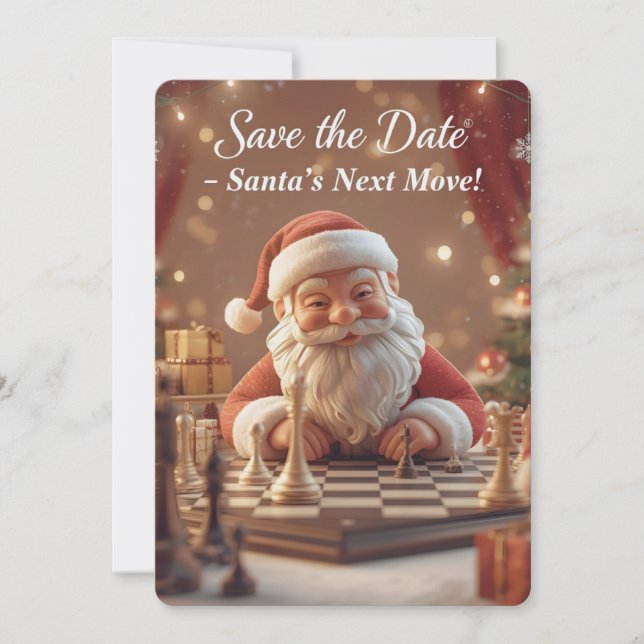 Reserva La Fecha Santa’s Next Move – Funny Christmas Chess Save the (Anverso)