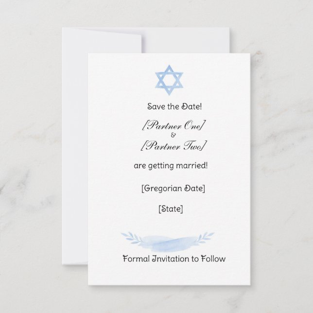 Reserva La Fecha Save the Date (Anverso)