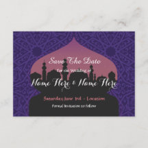 Save the Date Arabian Nights Wedding Invita