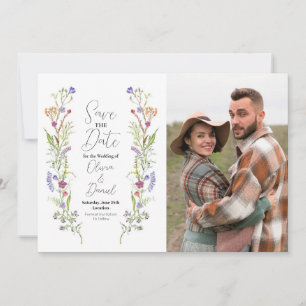 Reserva La Fecha Save the Date Boda Wildflower Floral Photo