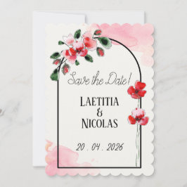 Reserva La Fecha Save the date "Coquelicots"