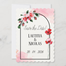 Reserva La Fecha Save the date "Coquelicots"